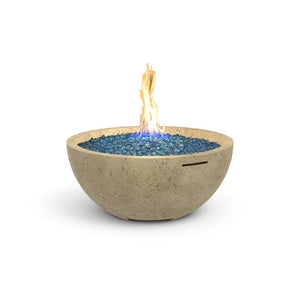 American Fyre Designs Natural Gas 36 Fire Bowl in Travertine 732-TR-11-H6NC