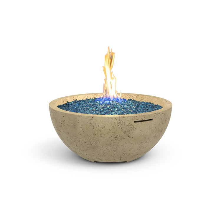 American Fyre Designs Natural Gas 36 Fire Bowl in Travertine 732-TR-11-M6NC