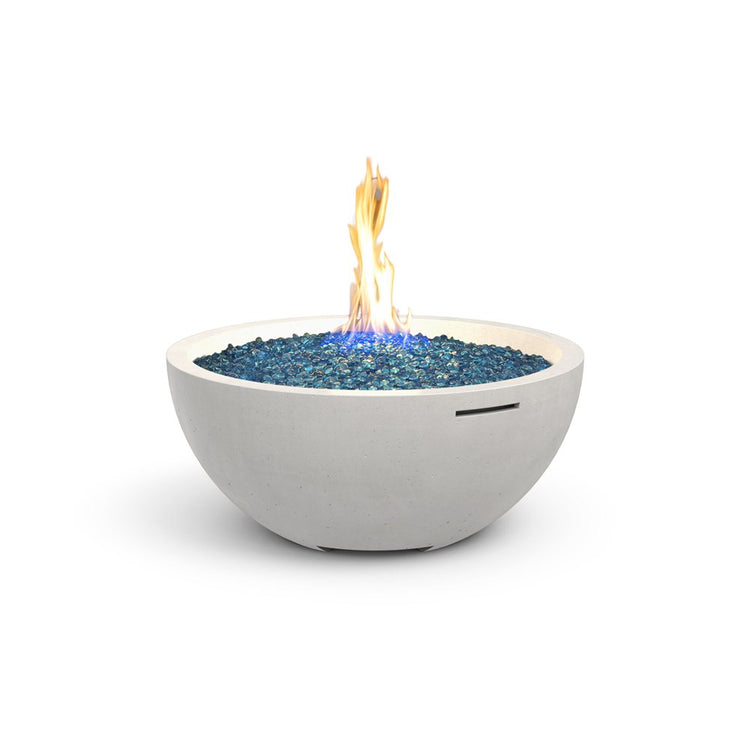 American Fyre Designs Natural Gas 36 Fire Bowl in White Aspen