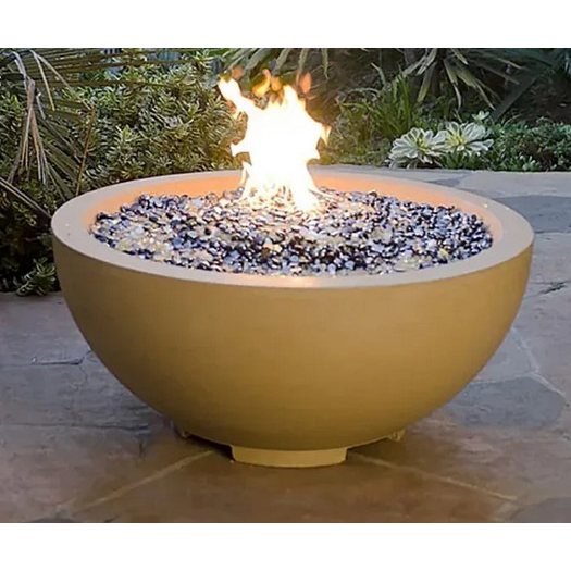 American Fyre Designs Natural Gas 32 Fire Bowl in Cafe Blanco