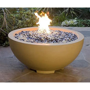 American Fyre Designs Propane 32 Fire Bowl in Cafe Blanco