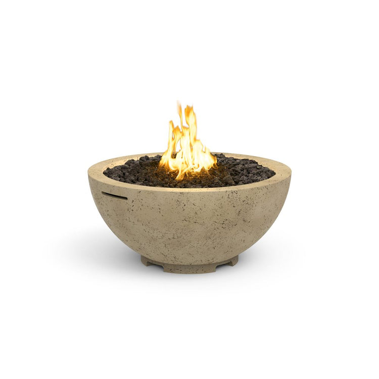 American Fyre Designs Natural Gas 32 Fire Bowl in Travertine