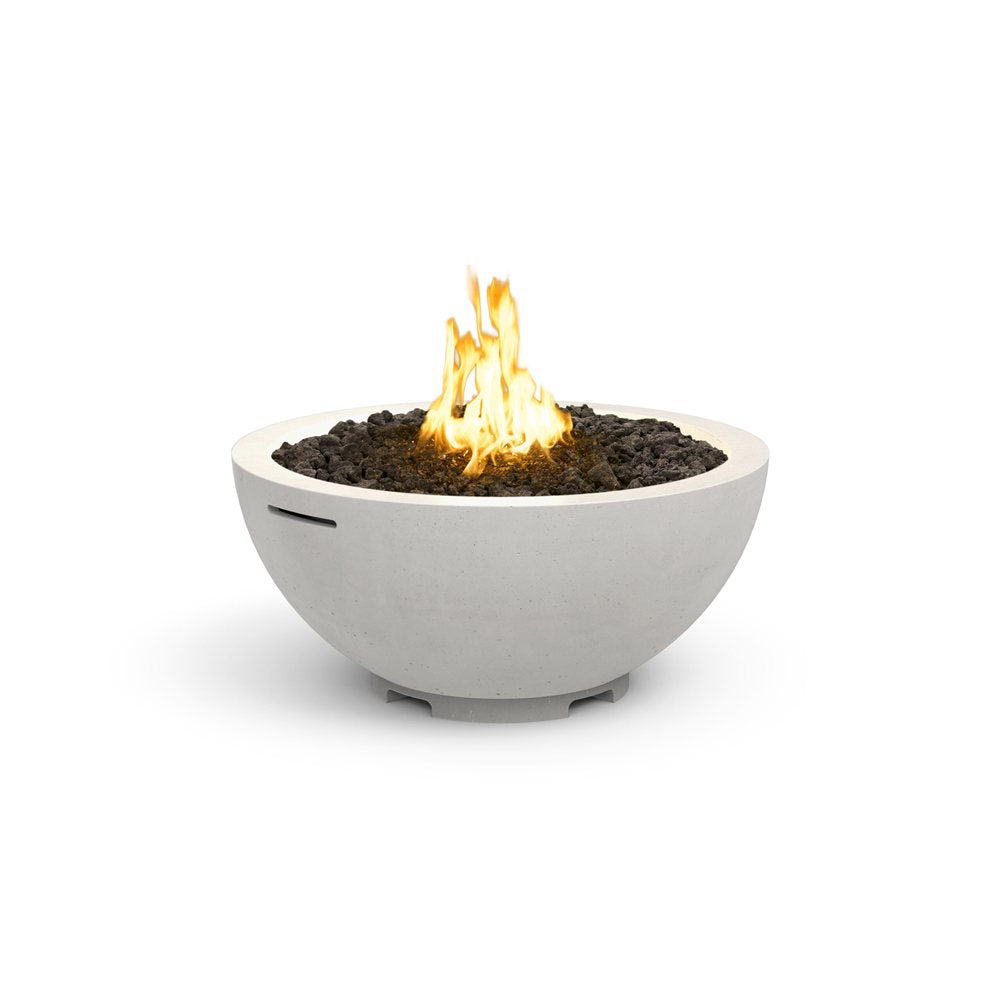 American Fyre Designs Natural Gas 32 Fire Bowl in White Aspen