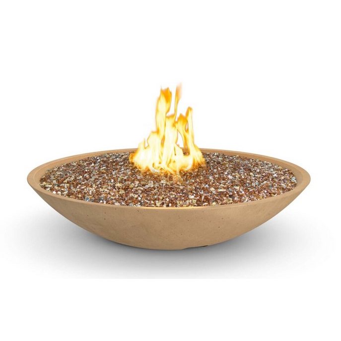 American Fyre Designs Propane 48" Marseille Fire Bowl in Cafe Blanco 751-CB-11-H6PC