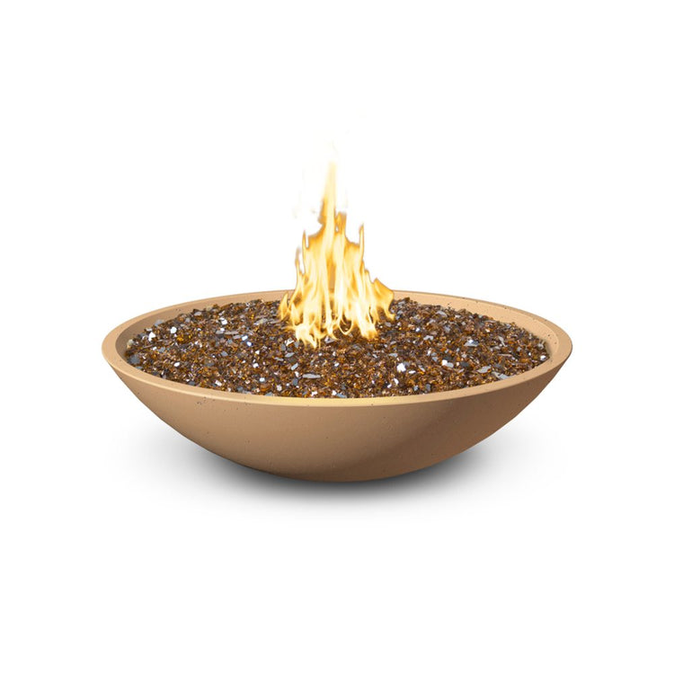 American Fyre Designs Natural Gas 40" Marseille Fire Bowl in Cafe Blanco 752-CB-11-M6NC