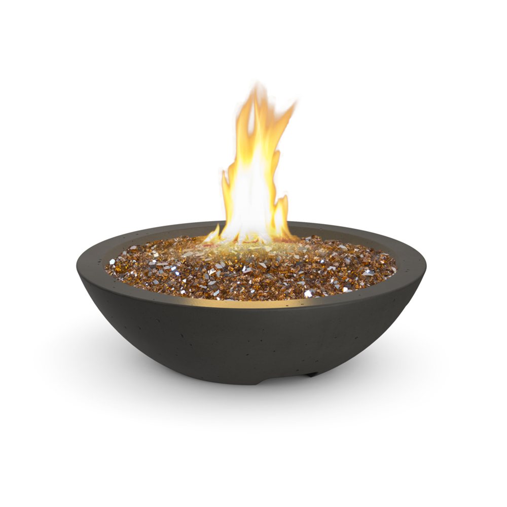 American Fyre Designs Propane 24" Marseille Fire Bowl in Black Lava