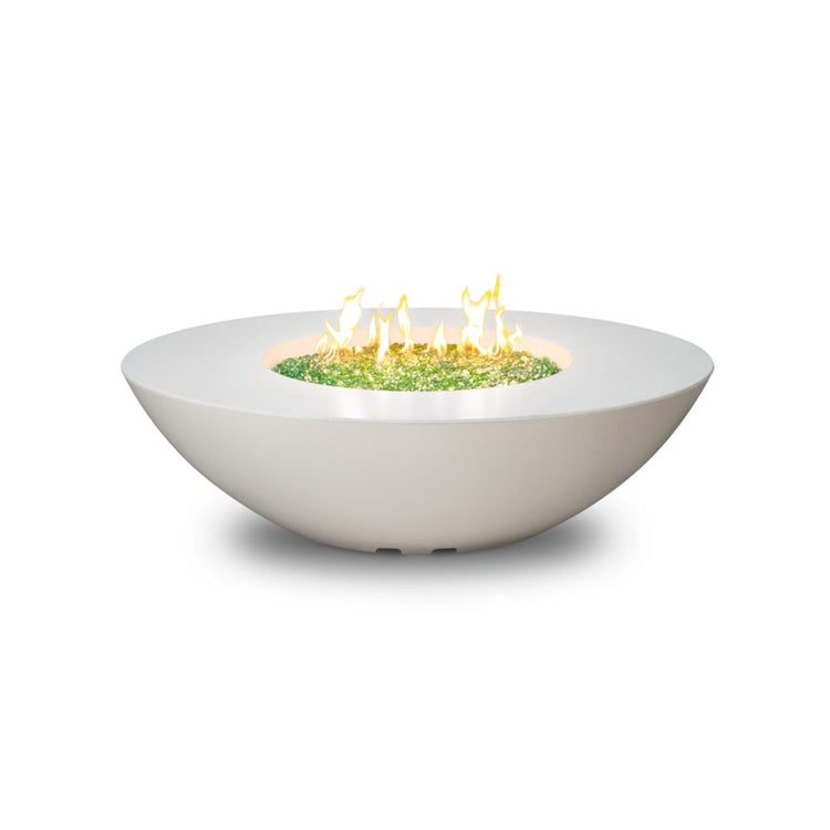 American Fyre Designs Propane Calais Oval Firetable in Smoke