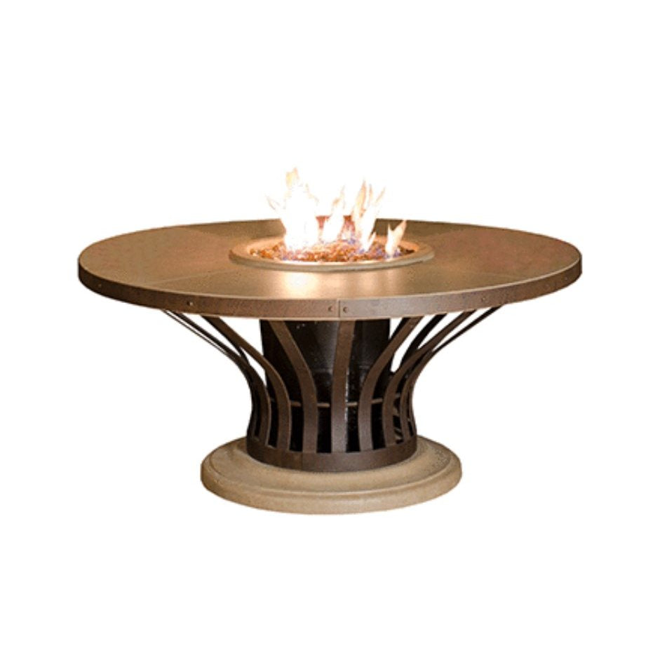 American Fyre Designs Propane Fiesta Firetable in Cafe Blanco