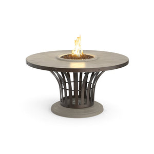 American Fyre Designs Natural Gas Fiesta Dining Firetable in Travertine