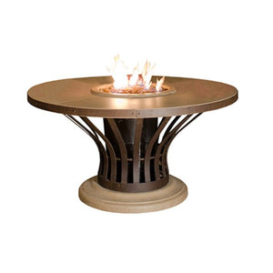 American Fyre Designs Natural Gas Fiesta Dining Firetable in Cafe Blanco