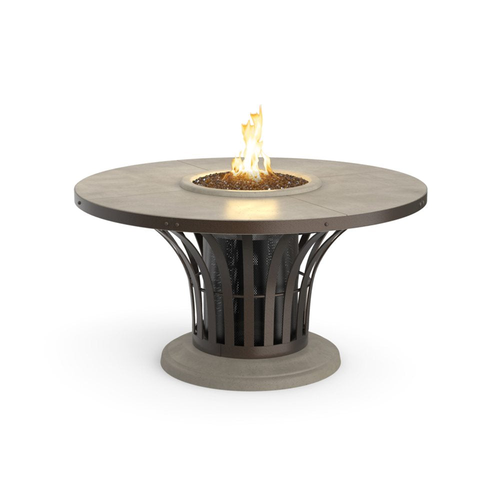 American Fyre Designs Natural Gas Fiesta Dining Firetable in Smoke