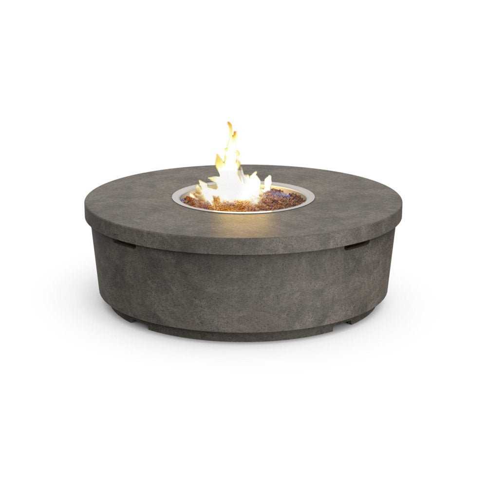 American Fyre Designs Natural Gas Contempo Round Firetable in Black Lava