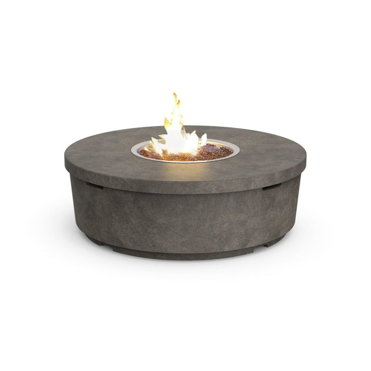 American Fyre Designs Natural Gas Contempo Round Firetable in Dark Basalt