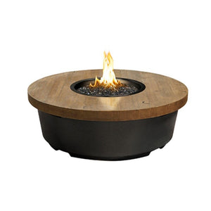 American Fyre Designs Natural Gas Contempo Round Reclaimed Wood in French Barrel Oak 782-BA-FO-H2NC