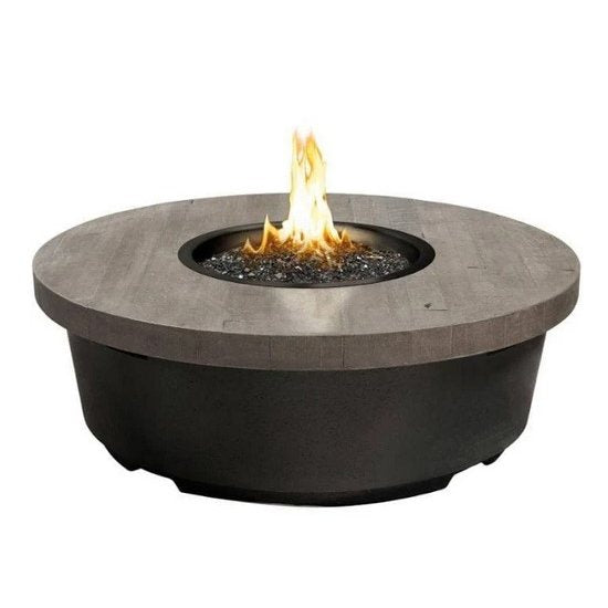 American Fyre Designs Natural Gas Contempo round Reclaimed Wood in Silver Pine