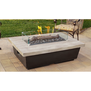 American Fyre Designs Natural Gas Contempo Rectangle Reclaimed Wood in Silver Pine view 2