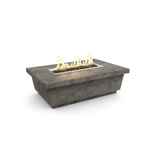 American Fyre Designs Propane Contempo Rectangle Firetable in Dark Basalt