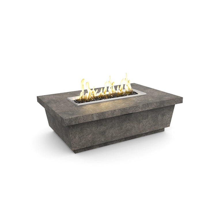 American Fyre Designs Propane Contempo Rectangle Firetable in Dark Basalt