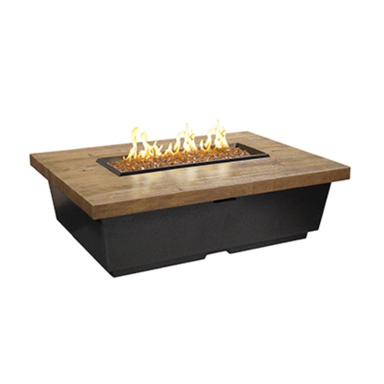 American Fyre Designs Natural Gas Contempo Rectangle Reclaimed Wood in French Barrel Oak