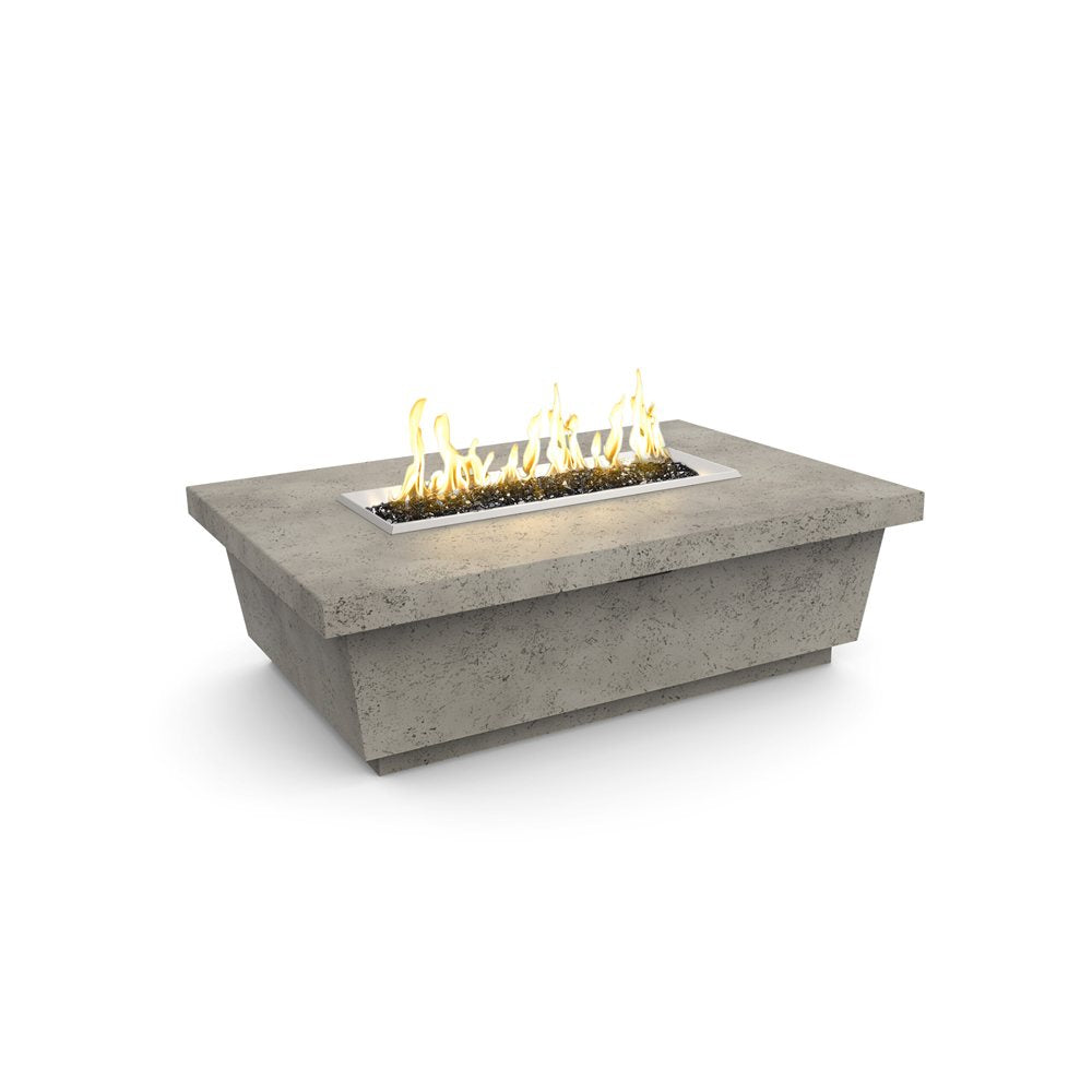 American Fyre Designs Propane Contempo Rectangle Firetable in Light Basalt