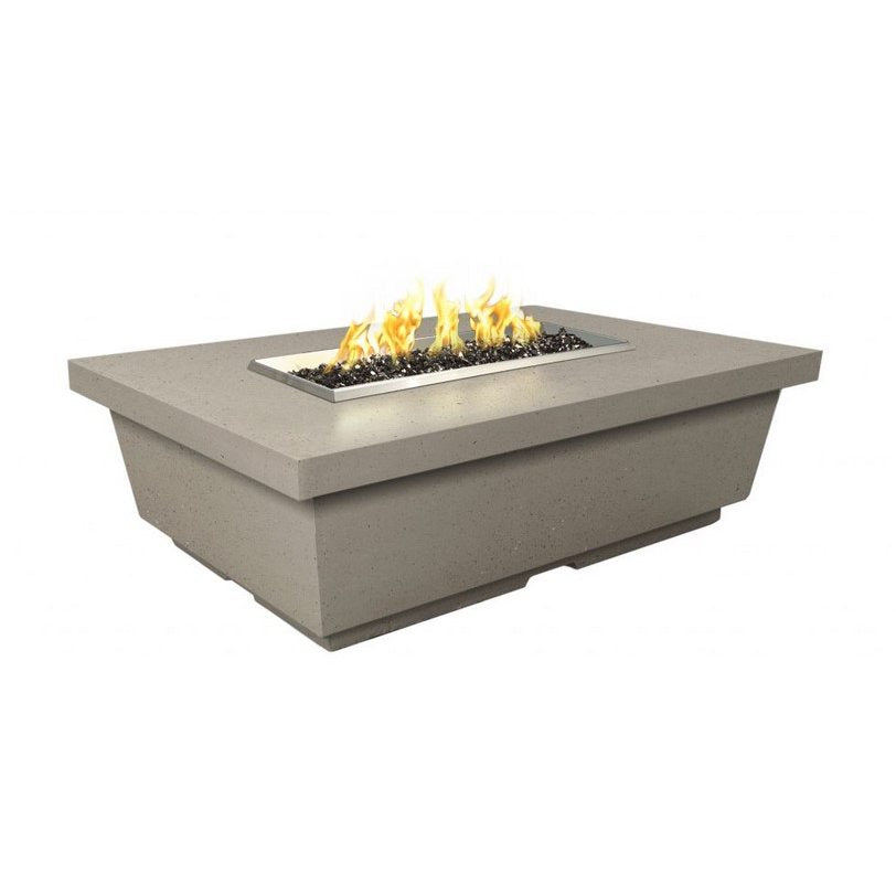 American Fyre Designs Natural Gas Contempo Rectangle Firetable in Smoke
