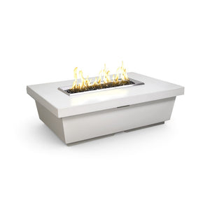 American Fyre Designs Natural Gas Contempo Rectangle Firetable in White Aspen