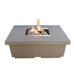 American Fyre Designs Propane Contempo Square Firetable in Dark Basalt