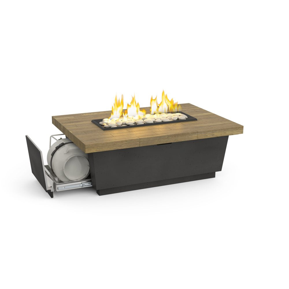American Fyre Designs Propane Contempo LP Select Reclaimed Wood Selection in French Barrel Oak