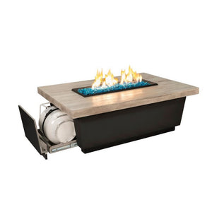 American Fyre Designs Propane Contempo LP Select Reclaimed Wood Selection in Silver Pine