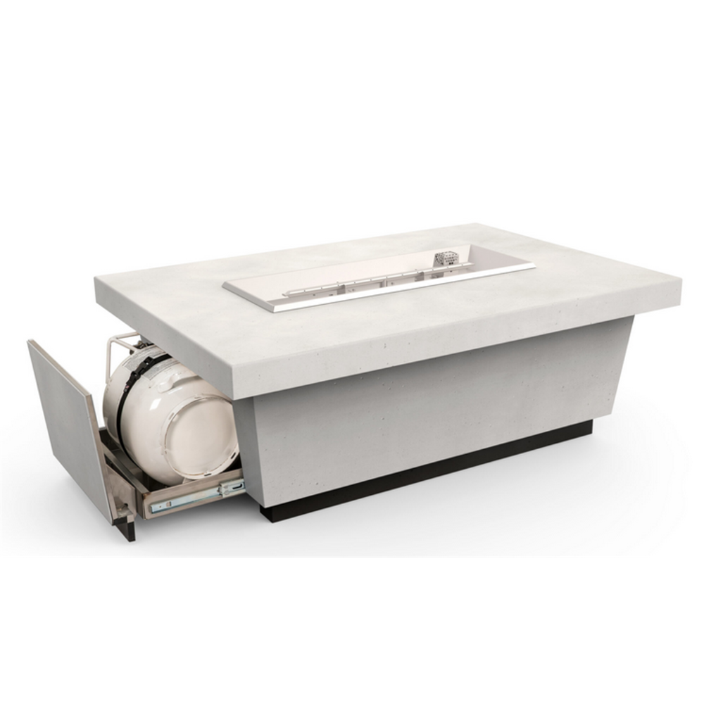 American Fyre Designs Propane Contempo LP Select Firetable in White Aspen