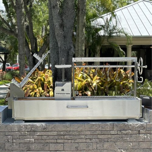 Tagwood Fully Assembled BBQ Argentine Santa Maria Wood Fire & Charcoal Grill - BBQ08SSF