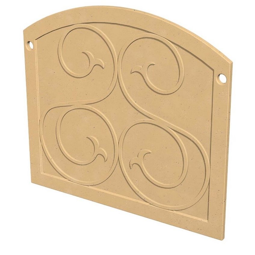 American Fyre Designs Arched GFRC Protector Plate in Cafe Blanco