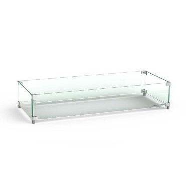 American Fyre Designs Rectangular Tempered Glass Wind Guard