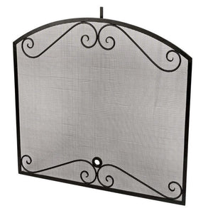 American Fyre Designs Arched Black Scroll Screen Fireplace Screens