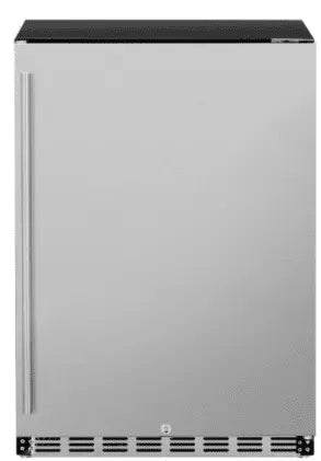 American Made Grills 24" Deluxe Refrigerator with Stainless Steel Reversible Door and optional Keg Opening