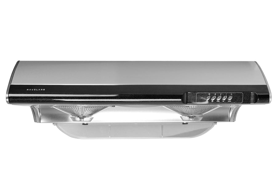 30 Inch Classic Under Cabinet Range Hood with Grease Catchers and Black Trim in Stainless Steel