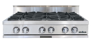 CGRT366N Capital 36" Gas Rangetop with 6 Open Burners - Natural Gas - Stainless Steel