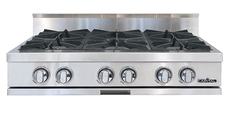 CGRT366L Capital 36" Rangetop with 6 Open Burners - Liquid Propane - Stainless Steel