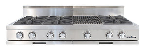 CGRT484B2N Capital 48" Gas Rangetop with 6 Open Burners and 12" Grill - Natural Gas - Stainless Steel