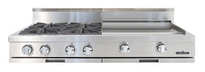 CGRT484GGL Capital 48" Rangetop with 4 Open Burners and 24" Griddle - Liquid Propane - Stainless Steel