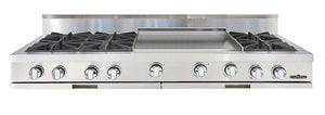 CGRT604GG2L Capital 60" Rangetop with 6 Open Burners and 24" Griddle - Liquid Propane - Stainless Steel