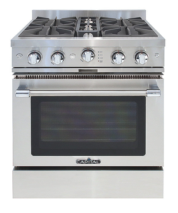 CGSR304L Capital Grand Chef 30" Gas Range with 4 Open Burners - Liquid Propane - Stainless Steel