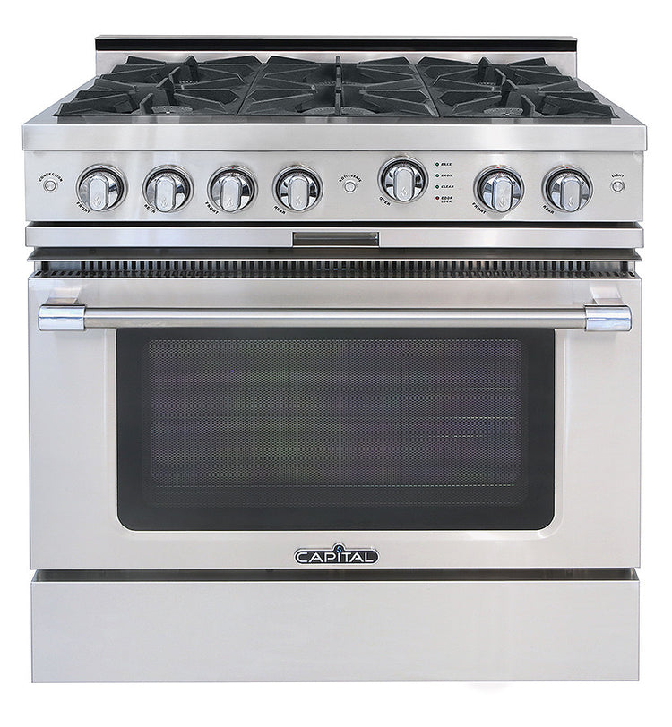 CGSR366L Capital Grand Chef 36" Gas Range with 6 Open Burners - Liquid Propane - Stainless Steel