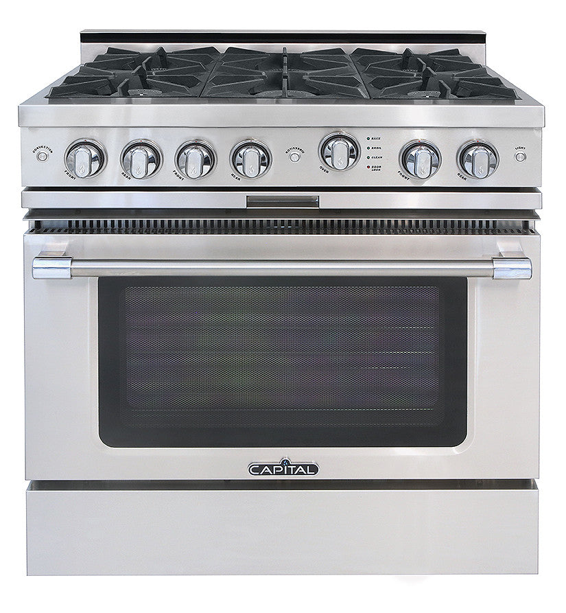 CGSR366L Capital Grand Chef 36" Gas Range with 6 Open Burners - Liquid Propane - Stainless Steel
