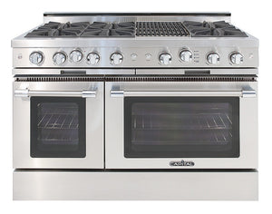 CGSR484B2N Capital Grand Chef 48" Gas Range with 6 Open Burners and 12" Grill - Natural Gas - Stainless Steel