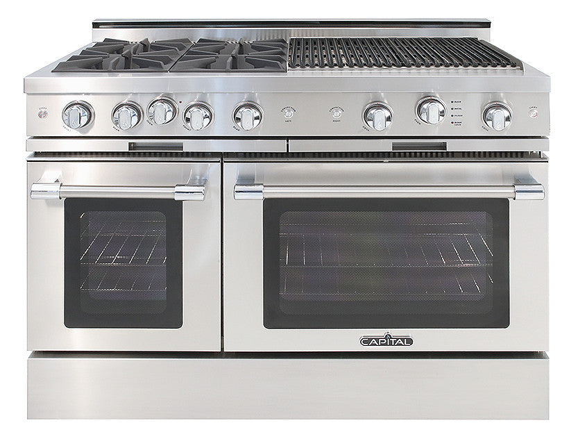 CGSR484BBN Capital Grand Chef 48" Gas Range with 4 Open Burners and 24" Grill - Natural Gas - Stainless Steel