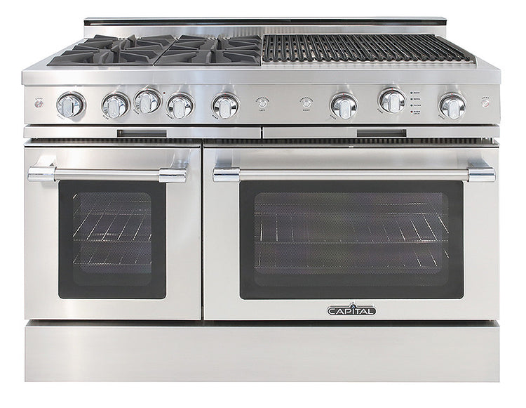 CGSR484BBN Capital Grand Chef 48" Gas Range with 4 Open Burners and 24" Grill - Natural Gas - Stainless Steel