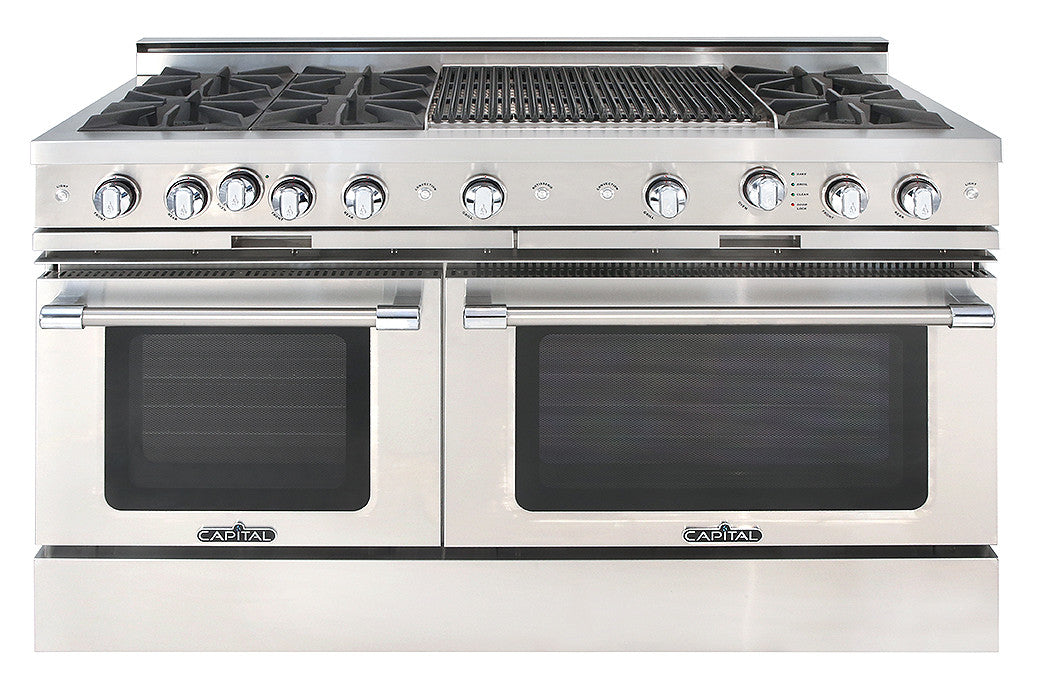 CGSR604BB2L Capital Grand Chef 60" Gas Range with 6 Open Burners and 24" Grill - Liquid Propane - Stainless Steel