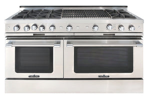 CGSR604BB2L Capital Grand Chef 60" Gas Range with 6 Open Burners and 24" Grill - Liquid Propane - Stainless Steel