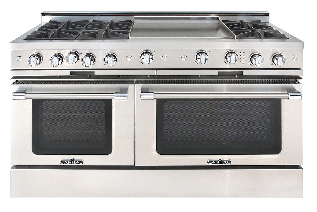 CGSR604GG2L Capital Grand Chef 60" Gas Range with 6 Open Burners and 24" Griddle - Liquid Propane - Stainless Steel
